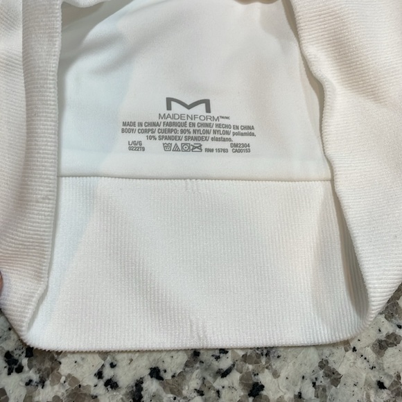 Maidenform L wireless feel good seamless white crop top or bralette pure comfort - Picture 9 of 12